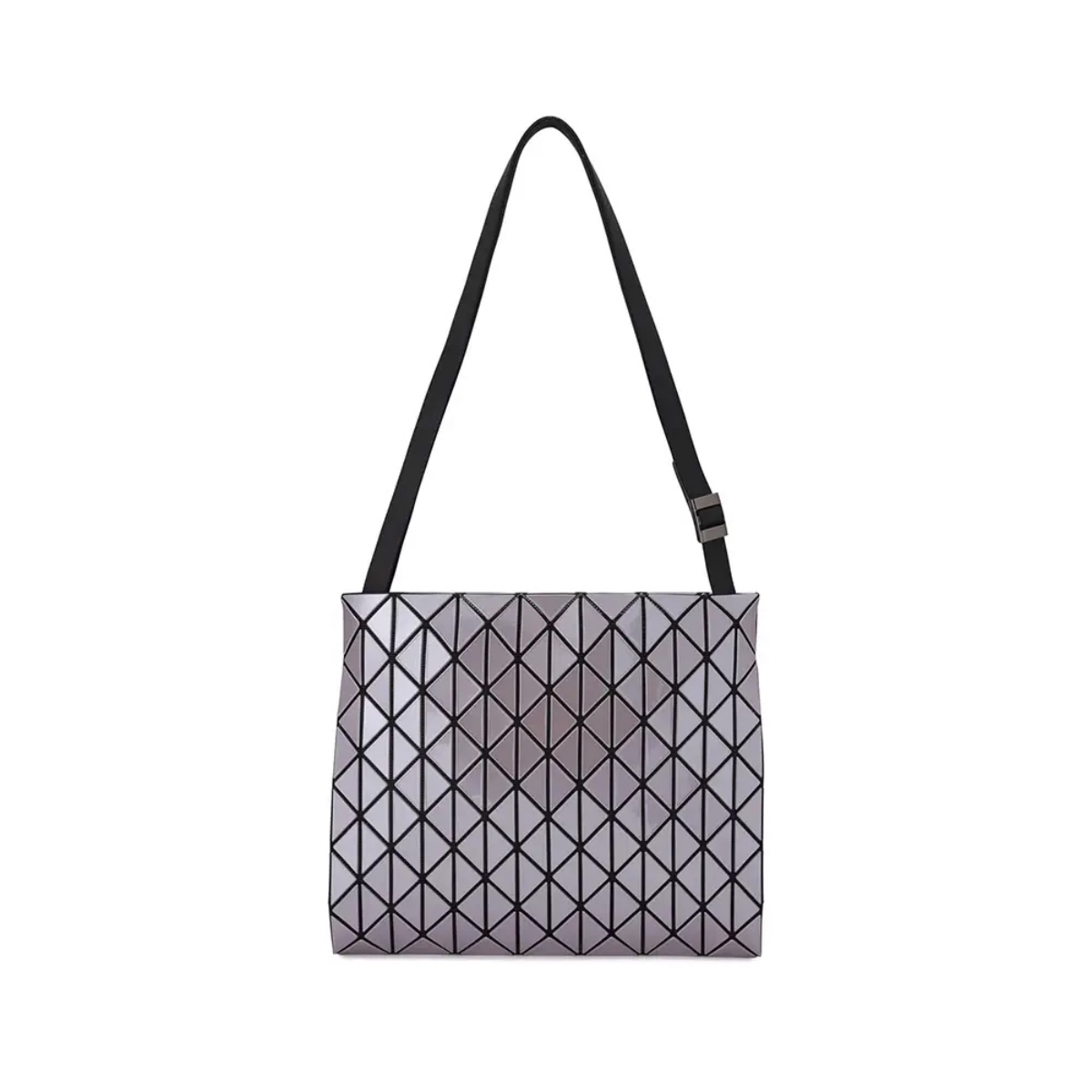 7. Bao Bao Issey Miyake Row Metallic Shoulder Bag Grey