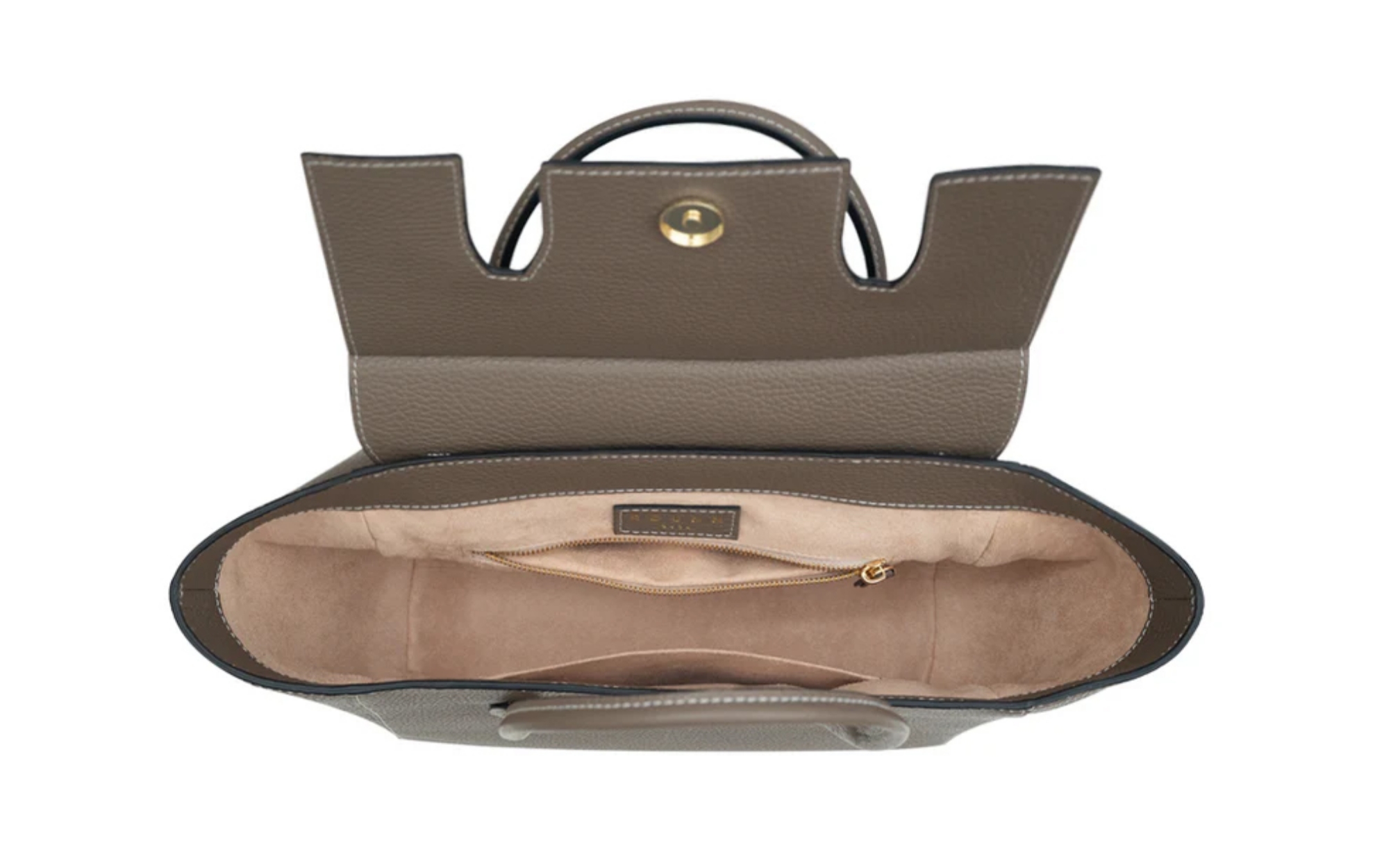 Logo pada bagian interior tas (Sumber foto: https://rounn.com/)