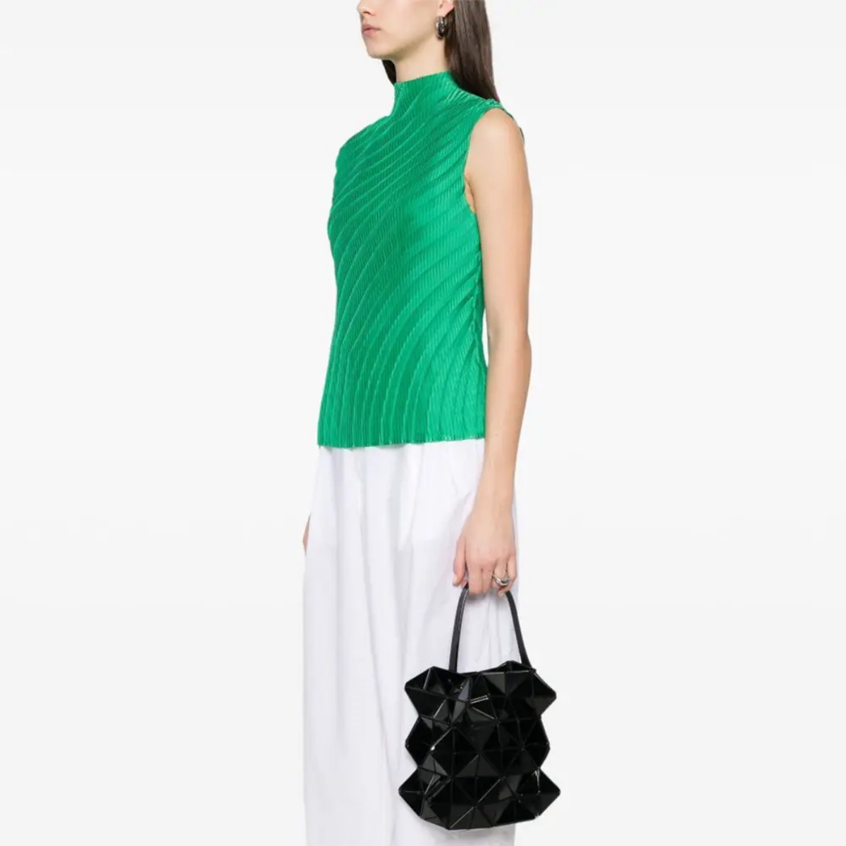 3. Issey Miyake Beyond Single Top Handle Bag Black