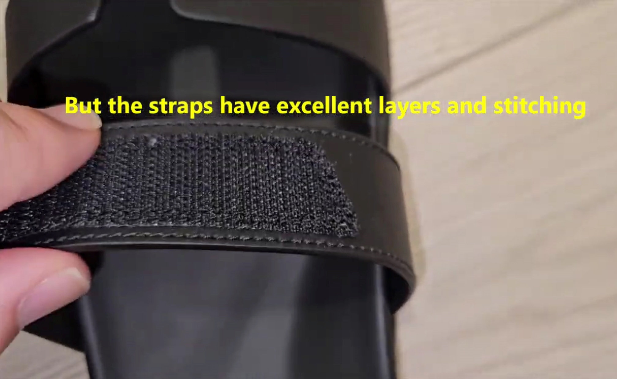 Stitching pada strap (Sumber foto: Youtube)