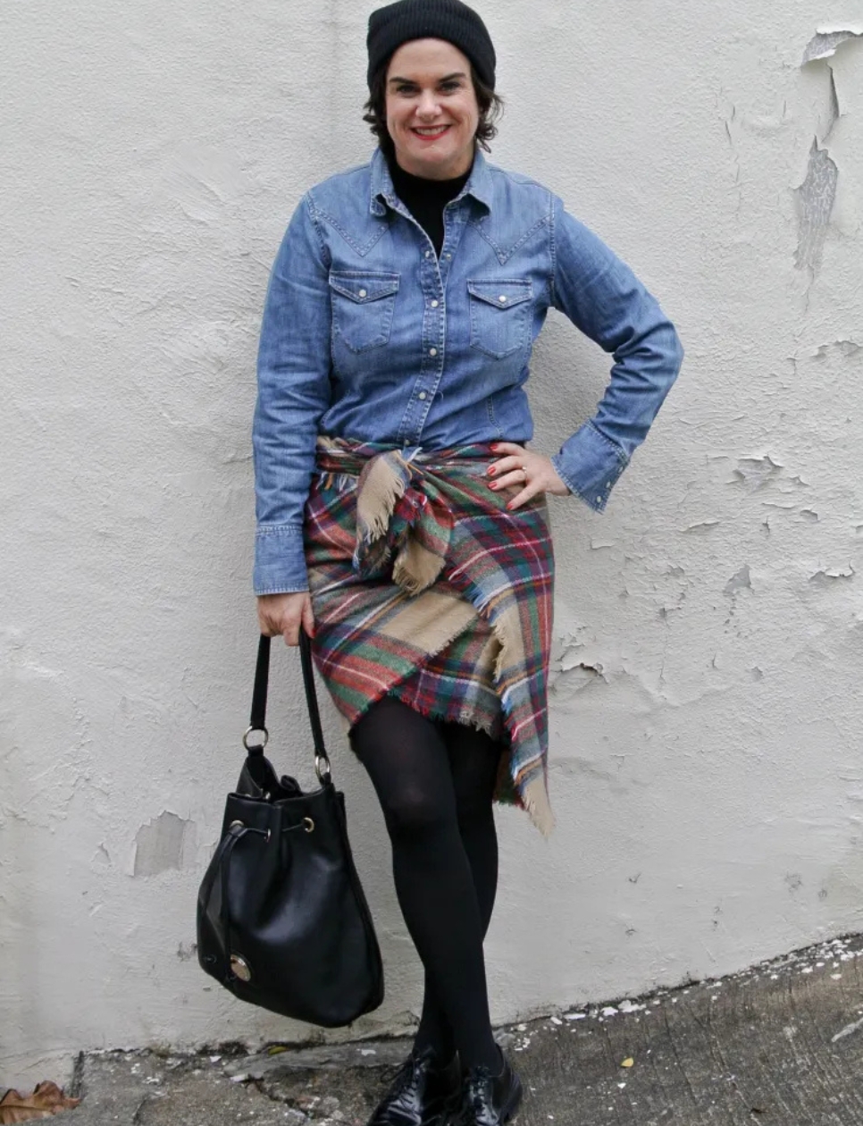 4. Summer Plaid dan Scarf Twist