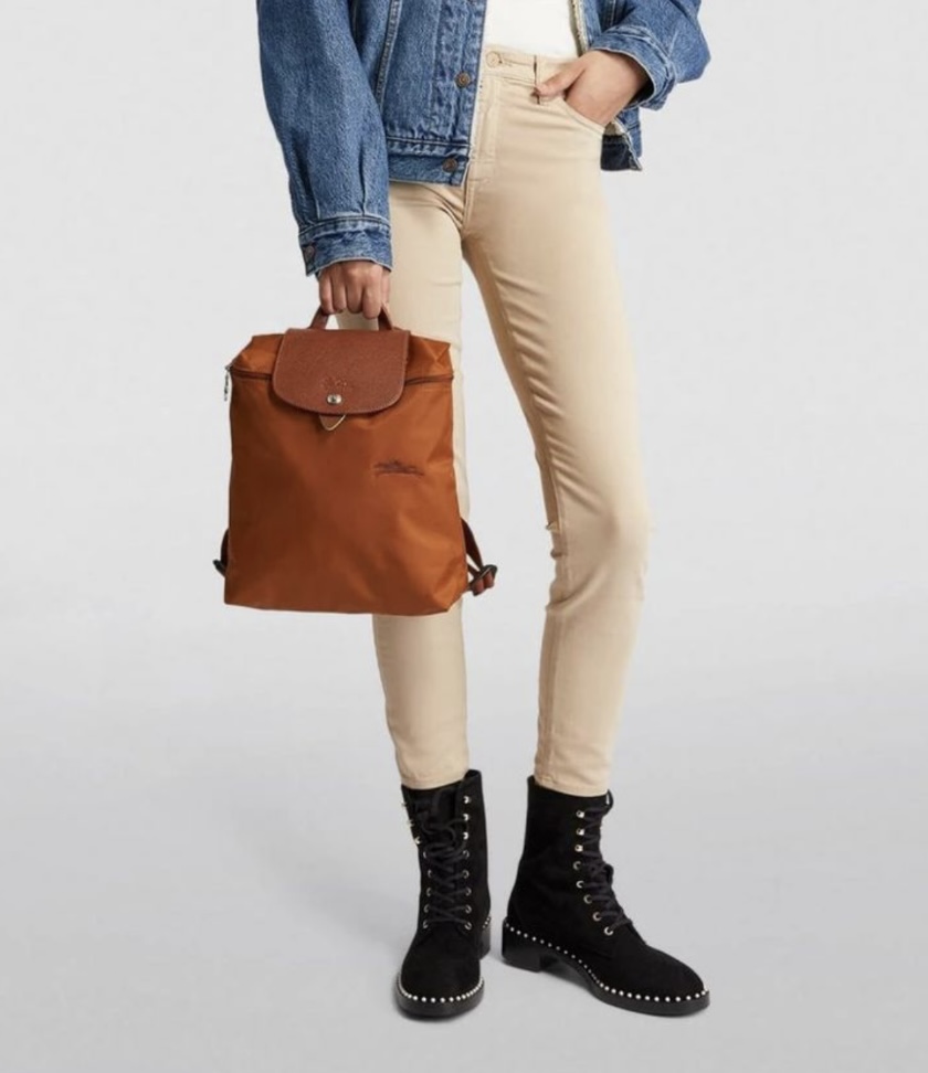 6. Longchamp Le Pliage Green Medium Tote Bag Chestnut