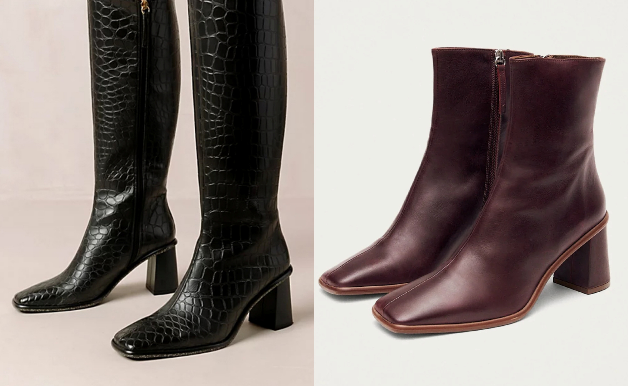 ALOHAS East Croco Boots (kiri) dan West Cape Boots (Sumber foto: modesens.com dan alohas.com)