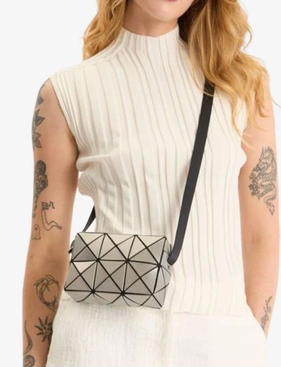 14. Bao Bao Issey Miyake Cuboid Metallic Shoulder Bag