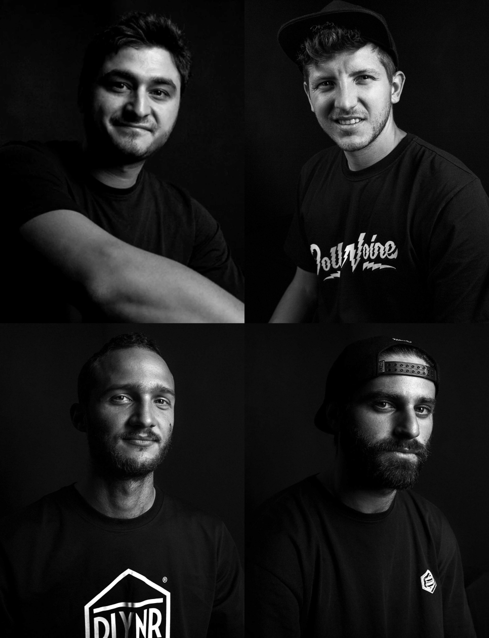 Founder Dolly Noire kiri - kanan, atas - bawah Gio, Dani, Alli, Fede (Sumber foto: /www.dollynoire.com)
