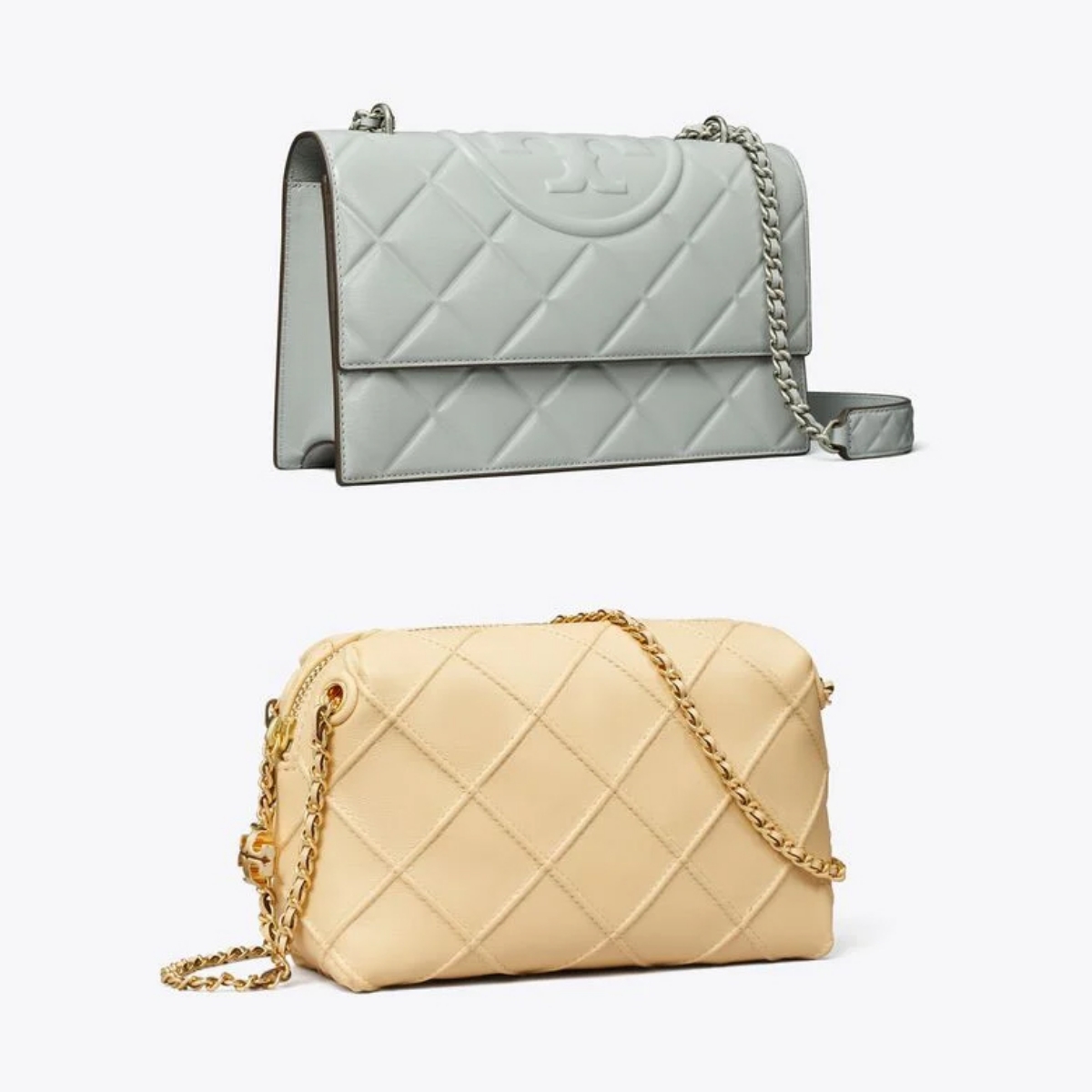 Fleming Small Convertible Shoulder Bag (atas) dan Fleming Soft Convertible Crossbody Bag (bawah)