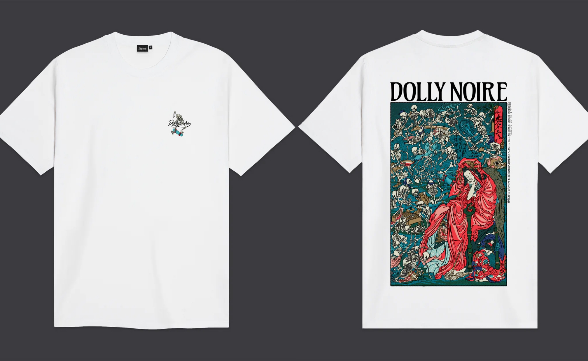 Screen printing Jigoku Dayu Tee White (Sumber foto: www.dollynoire.com)