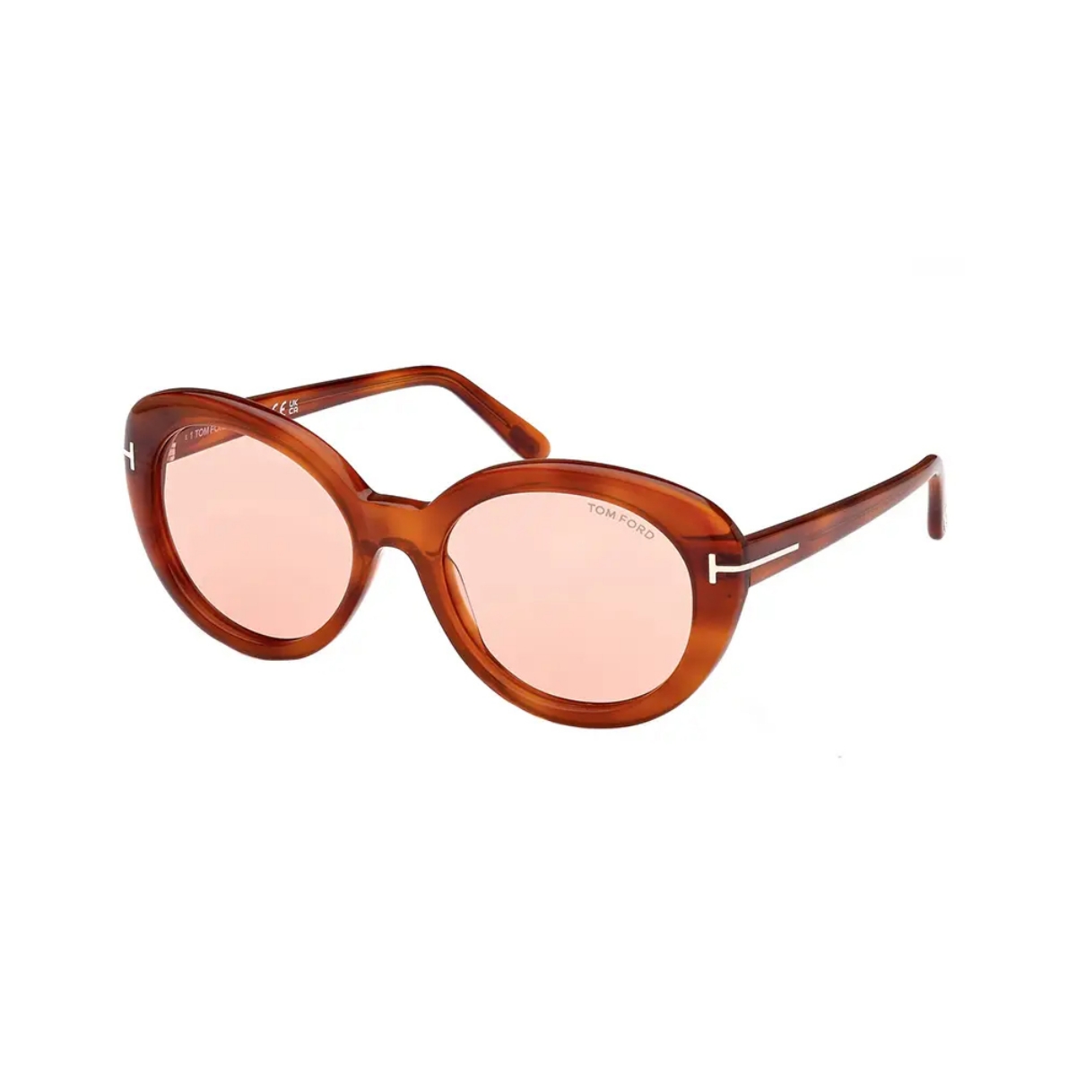Tom Ford Lily Tinted Cat Eye Sunglasses Blonde Havana
