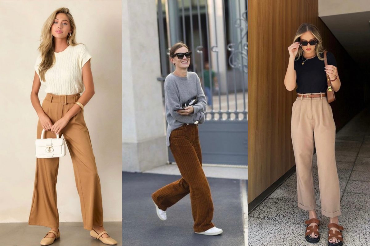 outfit baju warna coklat