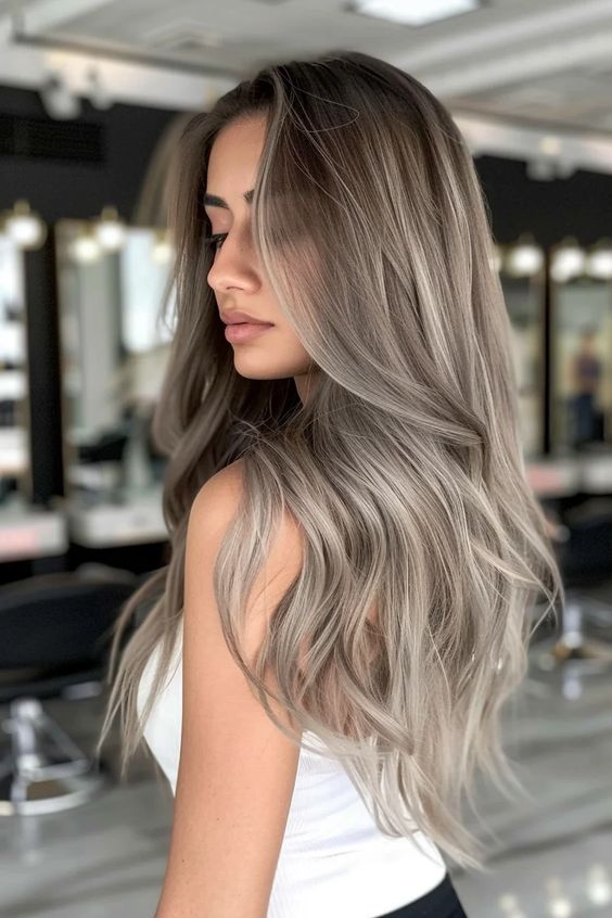 1. Ash Brown Hair Balayage