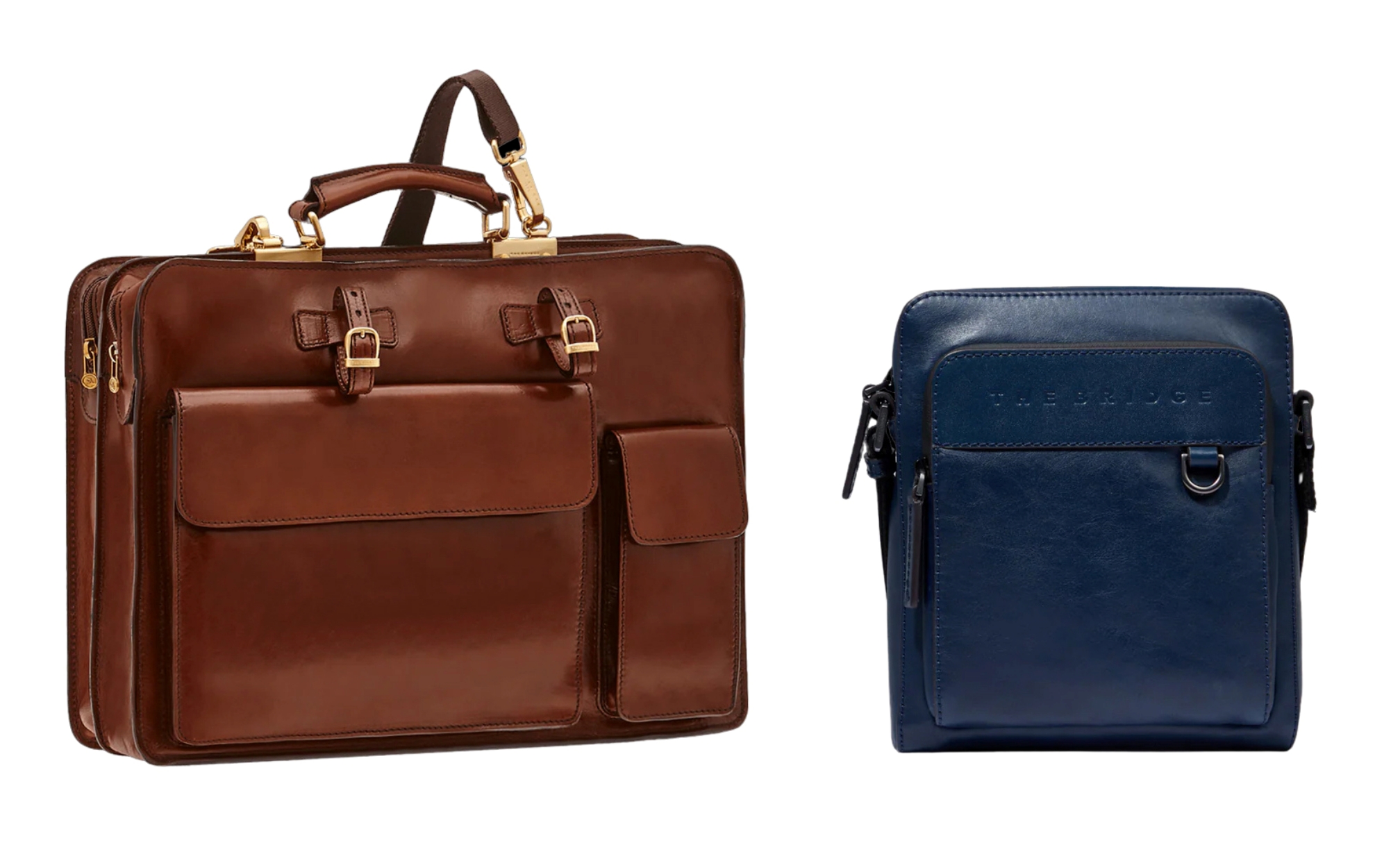 Men's leather briefcase with shoulder strap dan Men's leather crossbody bag