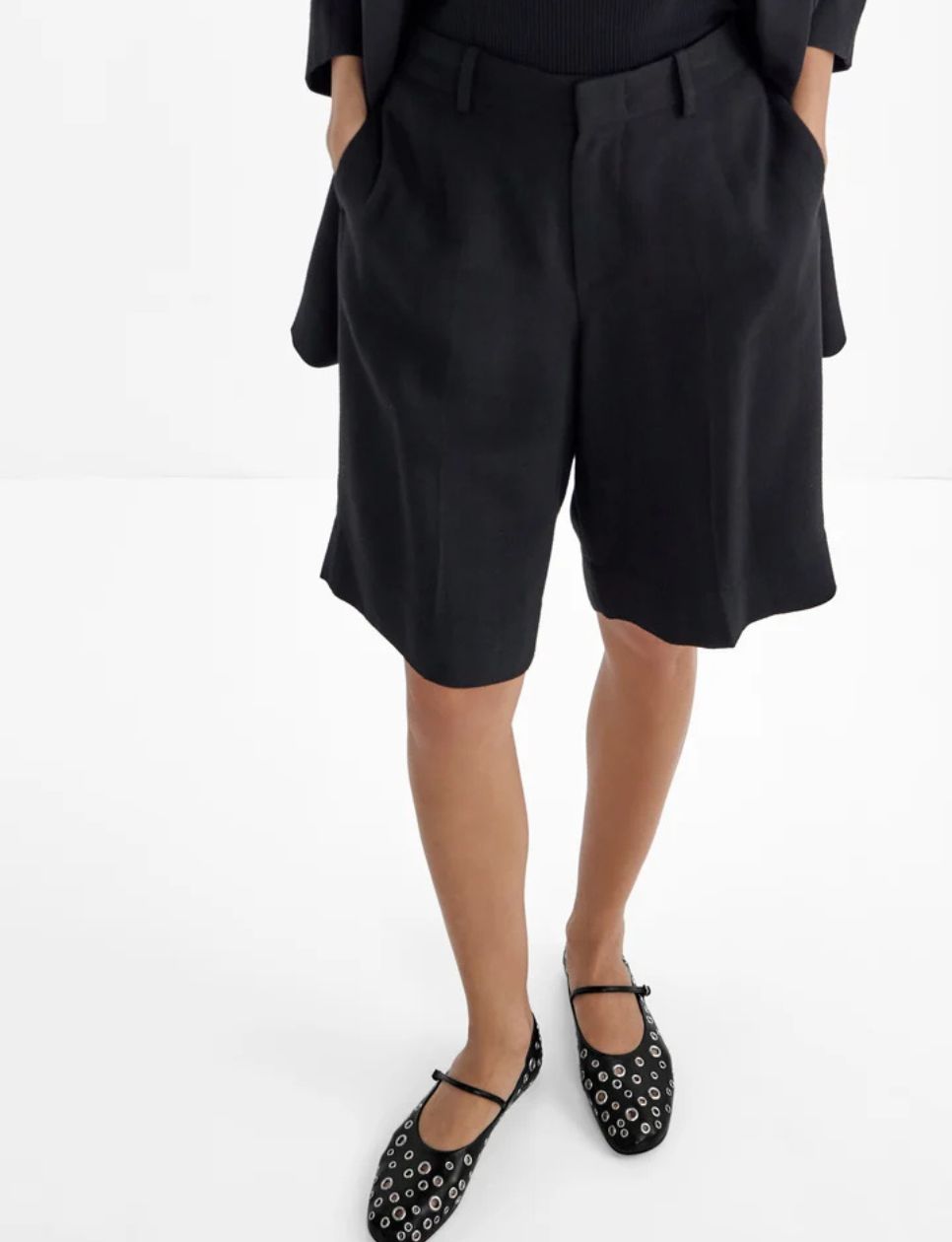 8. Tory Burch Eyelet Mary Jane Ballet Perfect Black