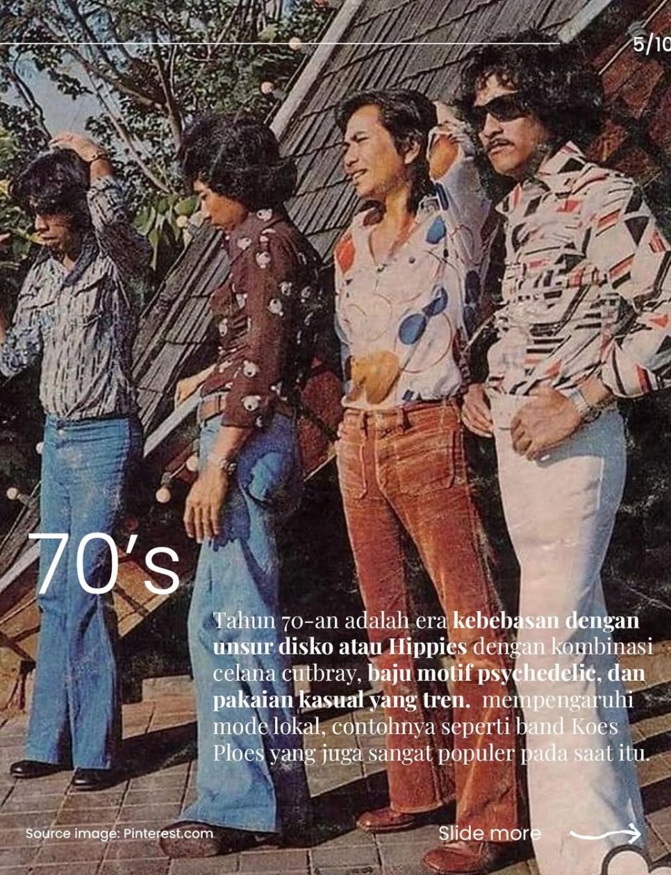 Fashion Indonesia di tahun 70-an (sumber gambar: instagram.com/jakartafashionhub)