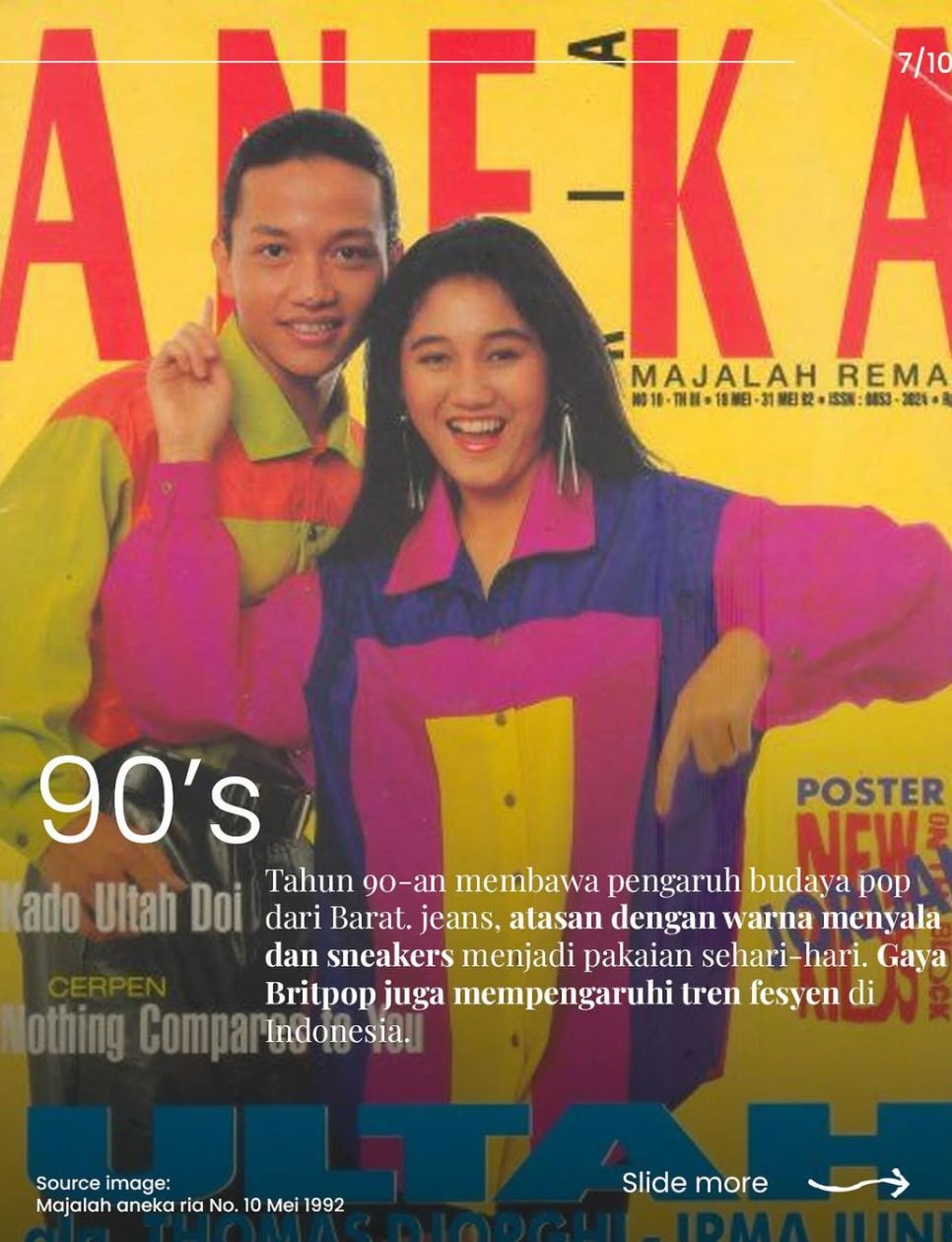 Fashion Indonesia di tahun 90-an (sumber gambar: instagram.com/jakartafashionhub)
