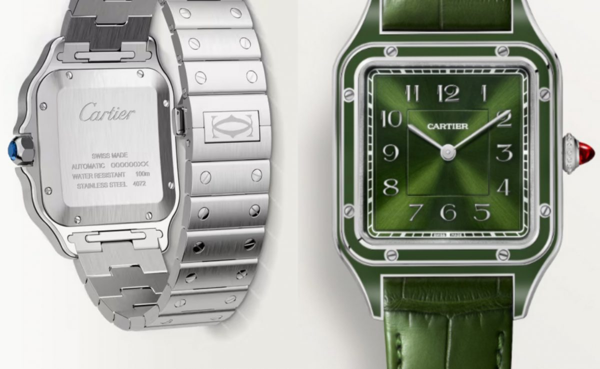 Sekrup pada bezel dan caseback (Sumber foto: int.cartier.com dan int.cartier.com)