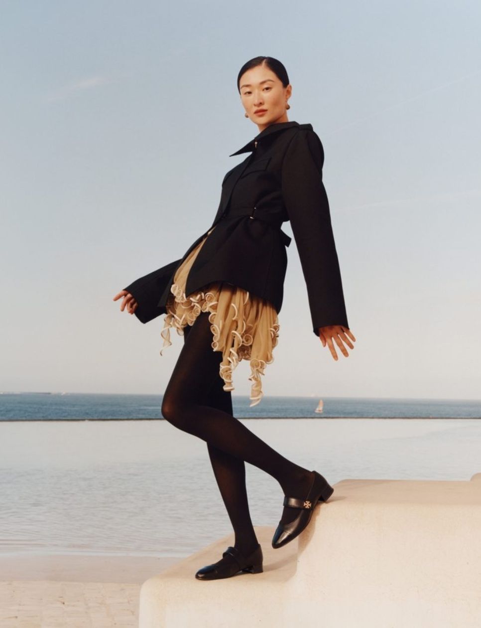 2. Tory Burch Cap Toe 25 Mary Jane Heel Ballet Black