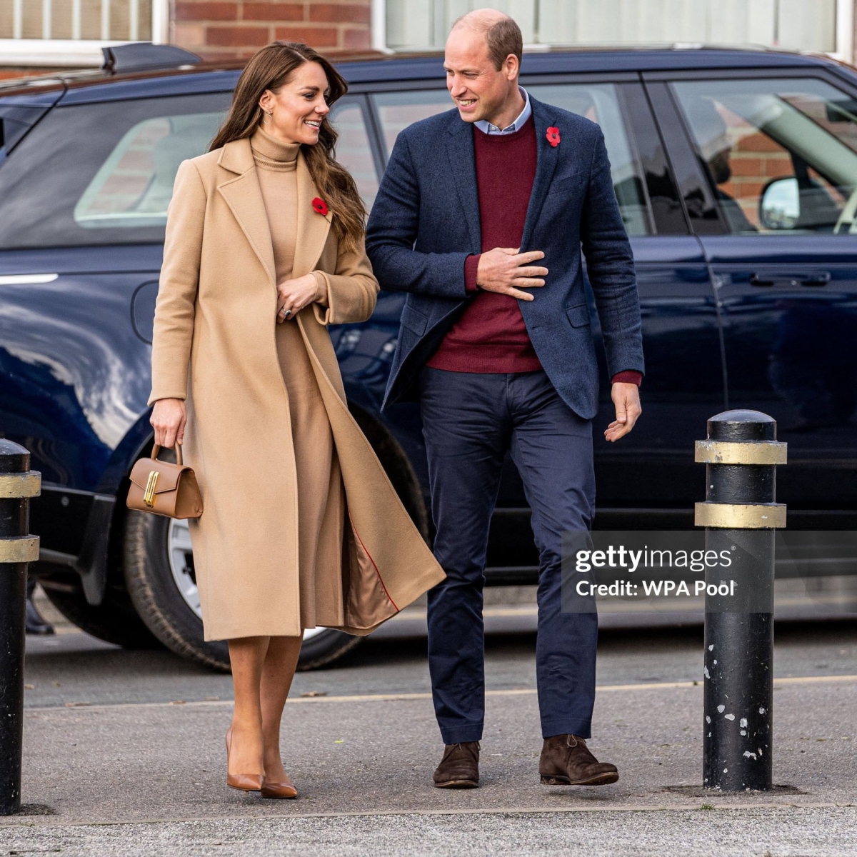SCARBOROUGH, ENGLAND - NOVEMBER 03: Catherine, Princess of Wales and Prince William, Prince of Wales arrive to visit 