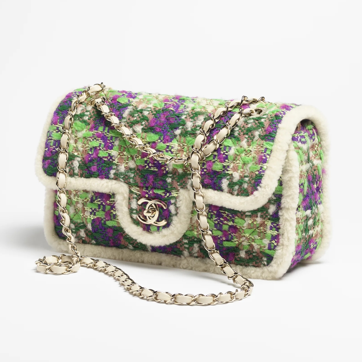 5. Chanel Classic Flap Bag in Wool Tweed