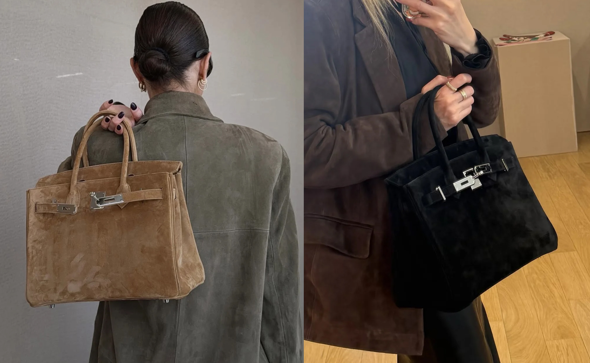 Veau doblis dengan sand-beige dan hitam (Sumber foto: www.pursebop.com)