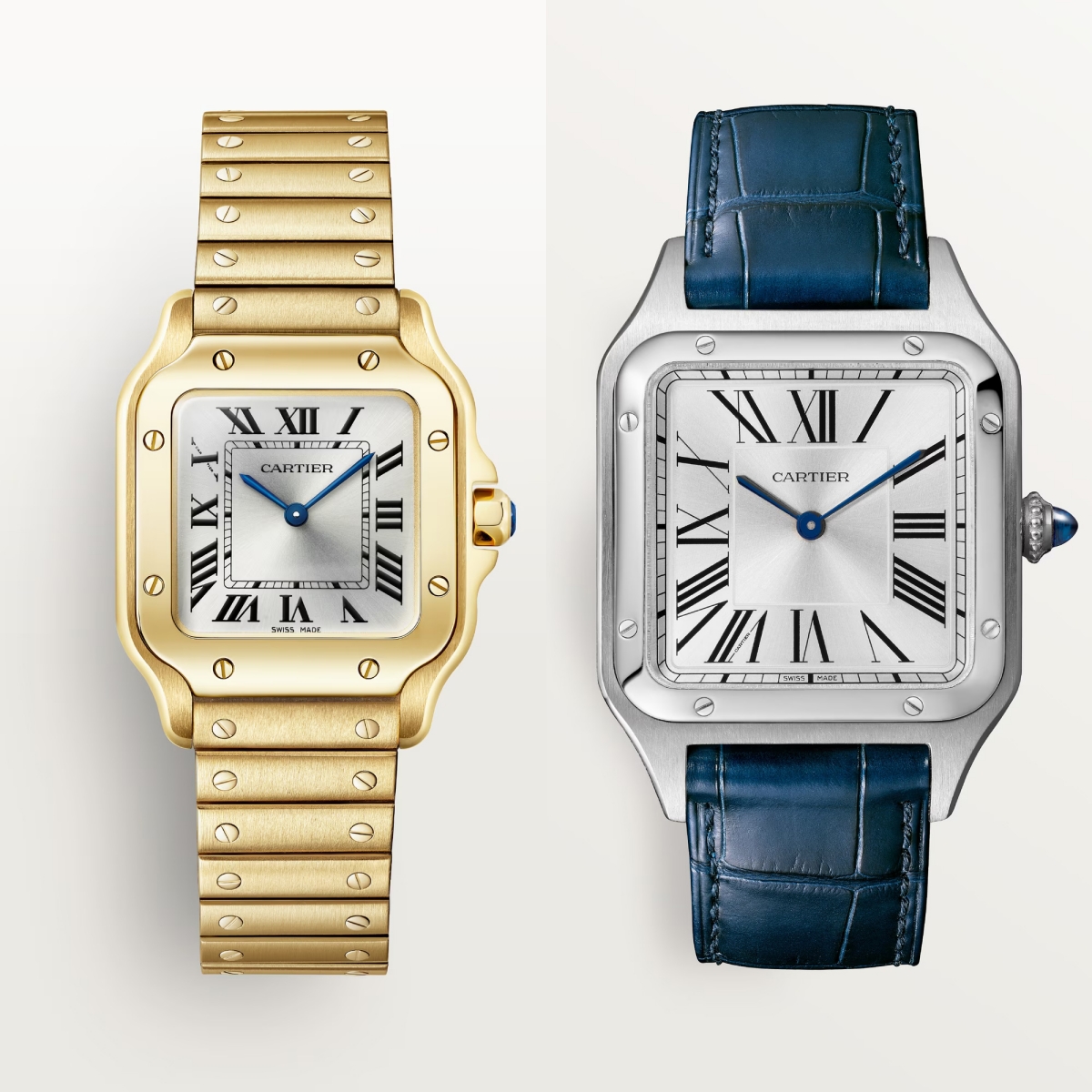 Santos de Cartier dan Santos-Dumont (Sumber foto: www.cartier.com dan www.cartier.com)