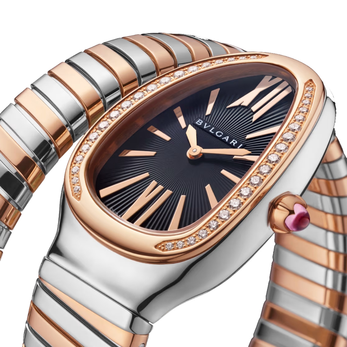 Head yang difungsikan sebagai dial jam tangan (Sumber foto: www.bulgari.com)