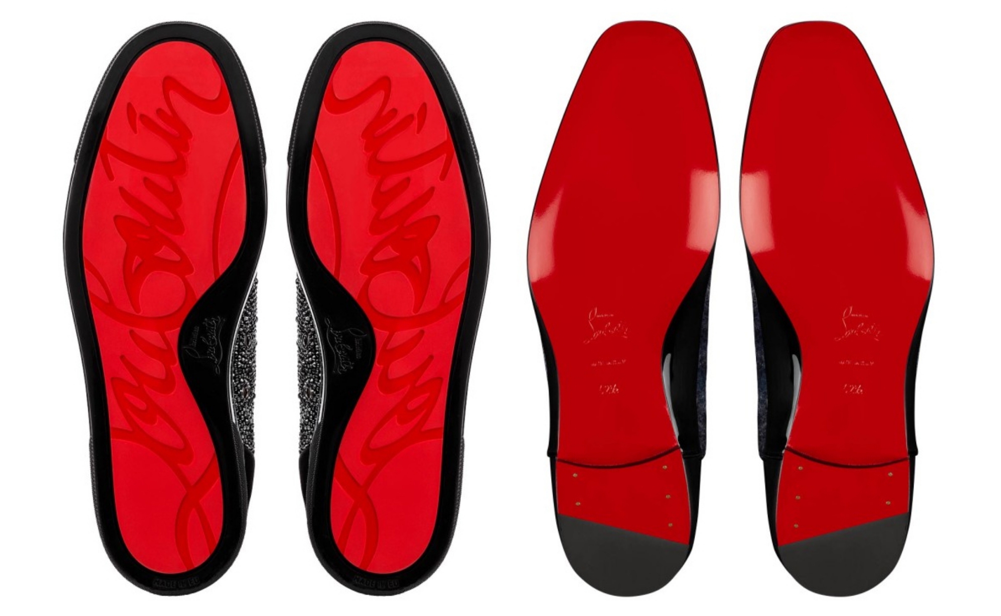 Logo brand pada sepatu dan sneaker (Sumber foto: us.christianlouboutin.com dan us.christianlouboutin.com)