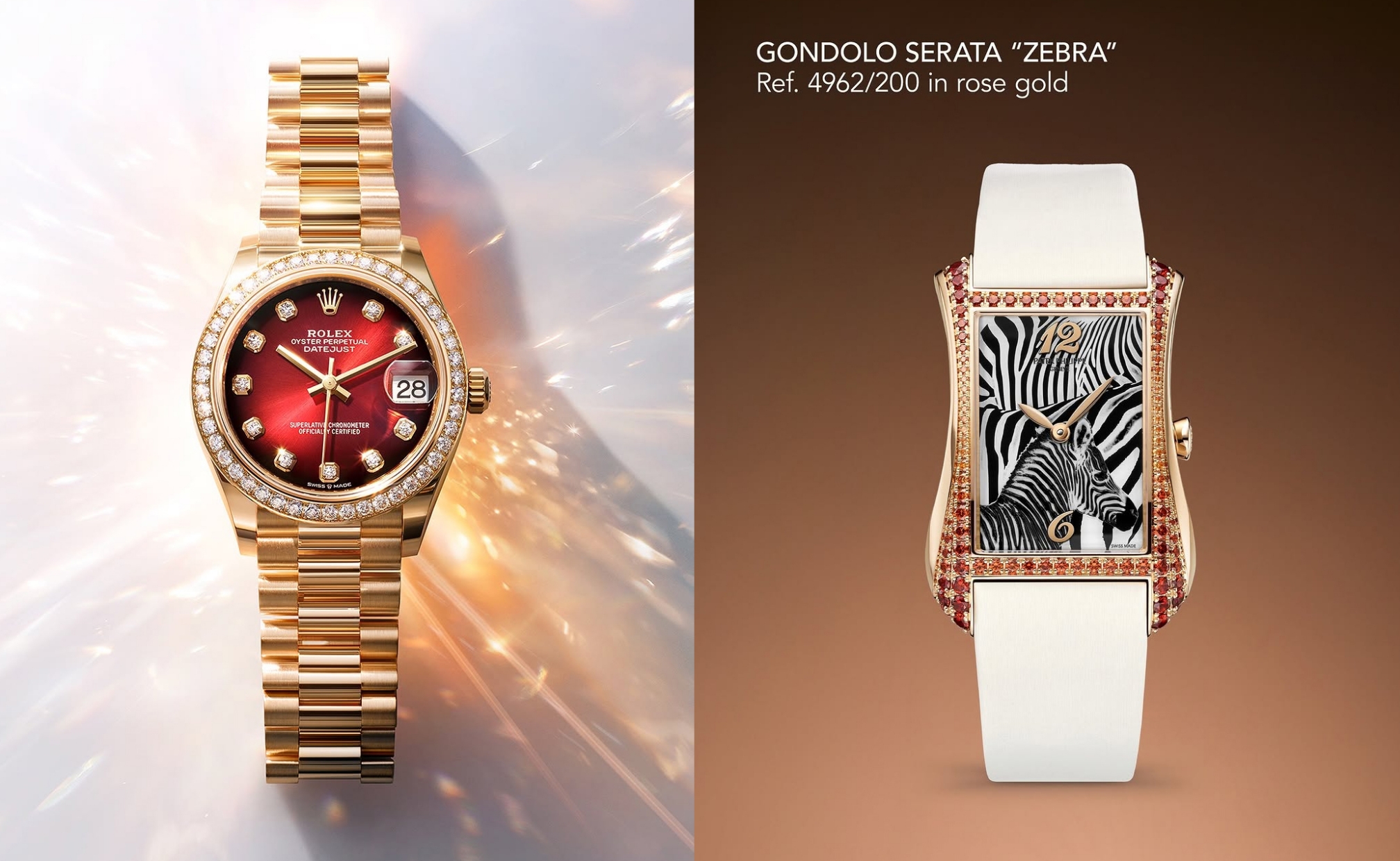 Jam tangan Rolex dan Patek Philippe (Sumber foto: Instagram/rolex dan Instagram/patekphilippe)