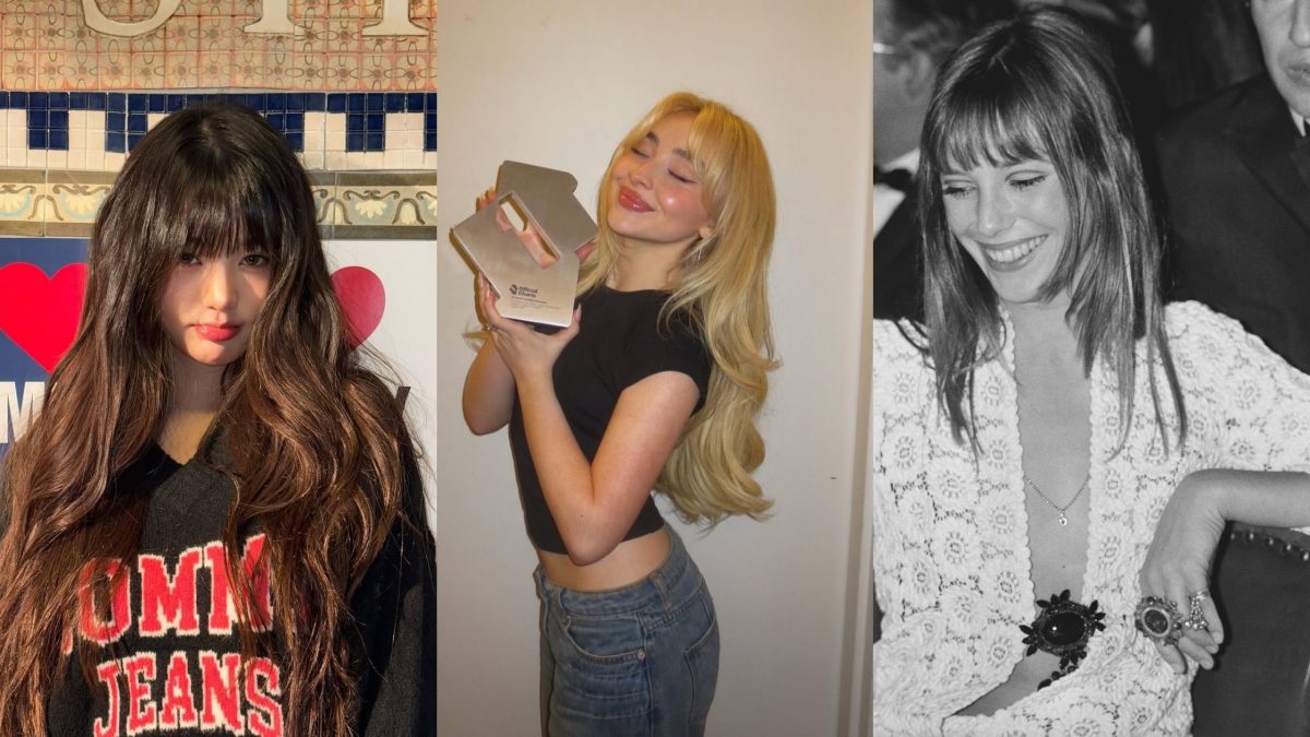 Gaya rambut populer di 2026 (sumber gambar: instagram.com/for_everyoung10, instagram.com/sabrinacarpenter, https://www.harpersbazaar.com/uk/beauty/hair/a69817842/birkin-bangs-trend/)