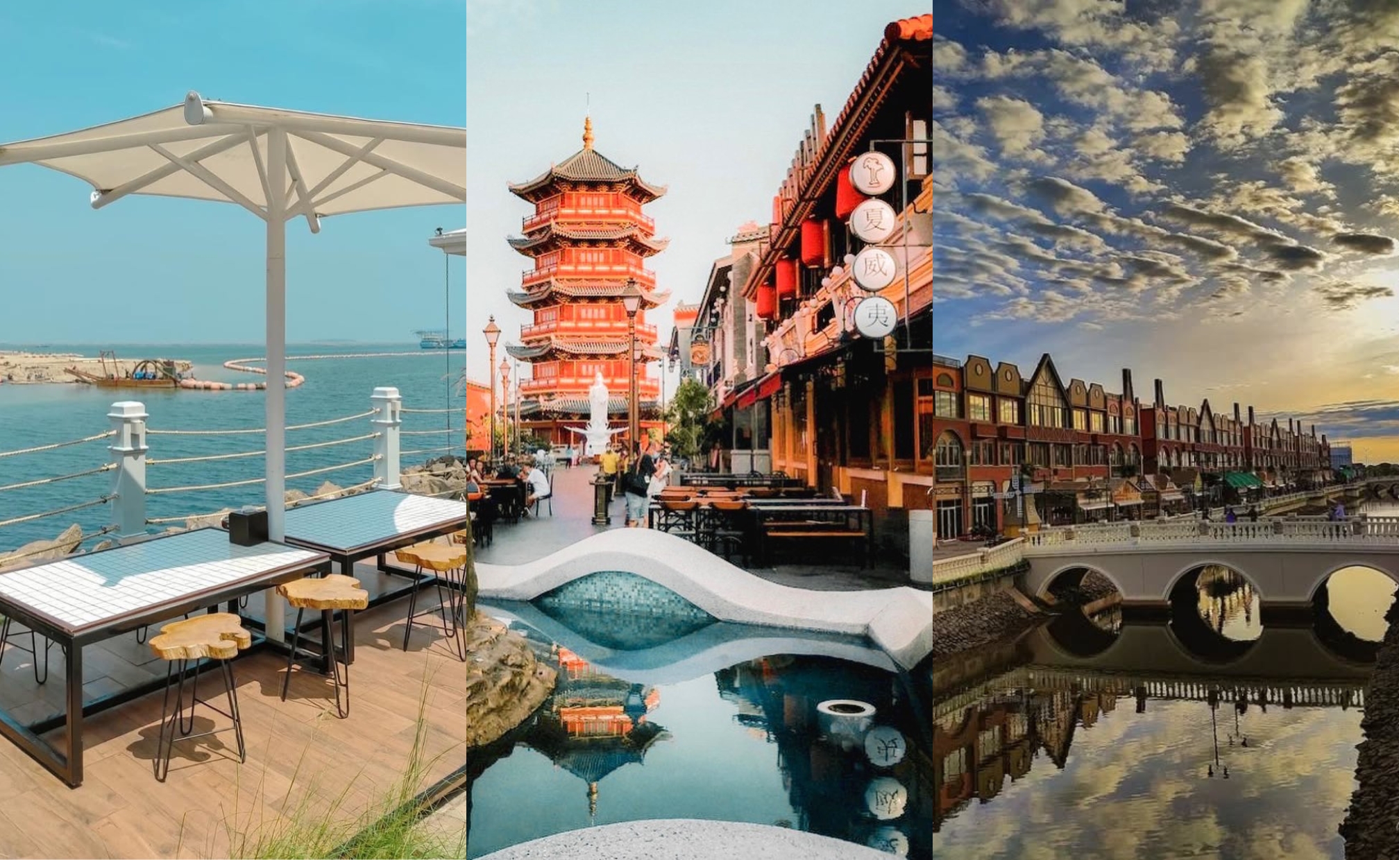 Destinasi Imlek di PIK (sumber gambar: instagram.com/cove.pik, instagram.com/swissbelresidenceskalibata, instagram.com/enjoywith.pik2)