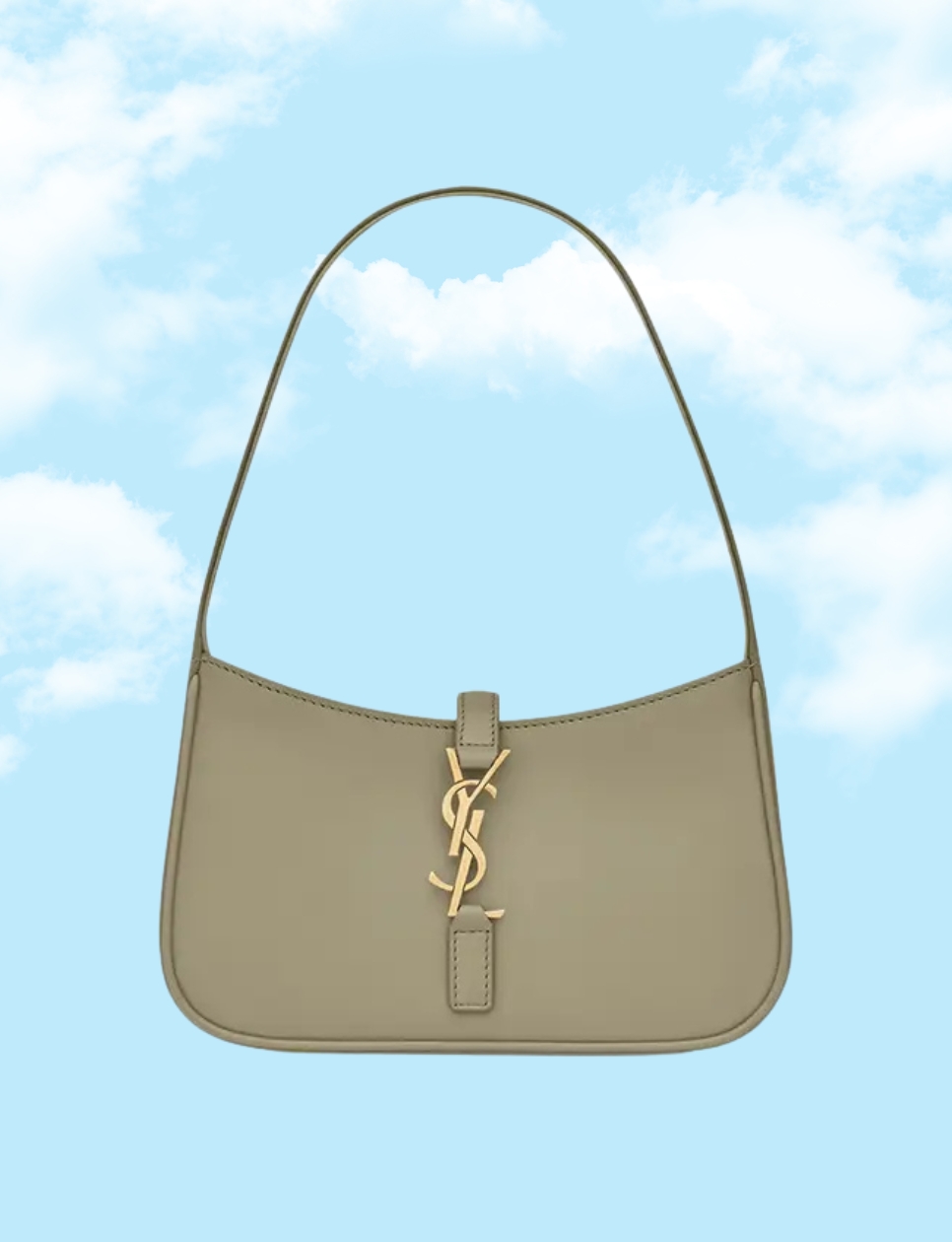 15. Saint Laurent Mini 5 A 7 Hobo Bag Smooth Leather Strong Moss