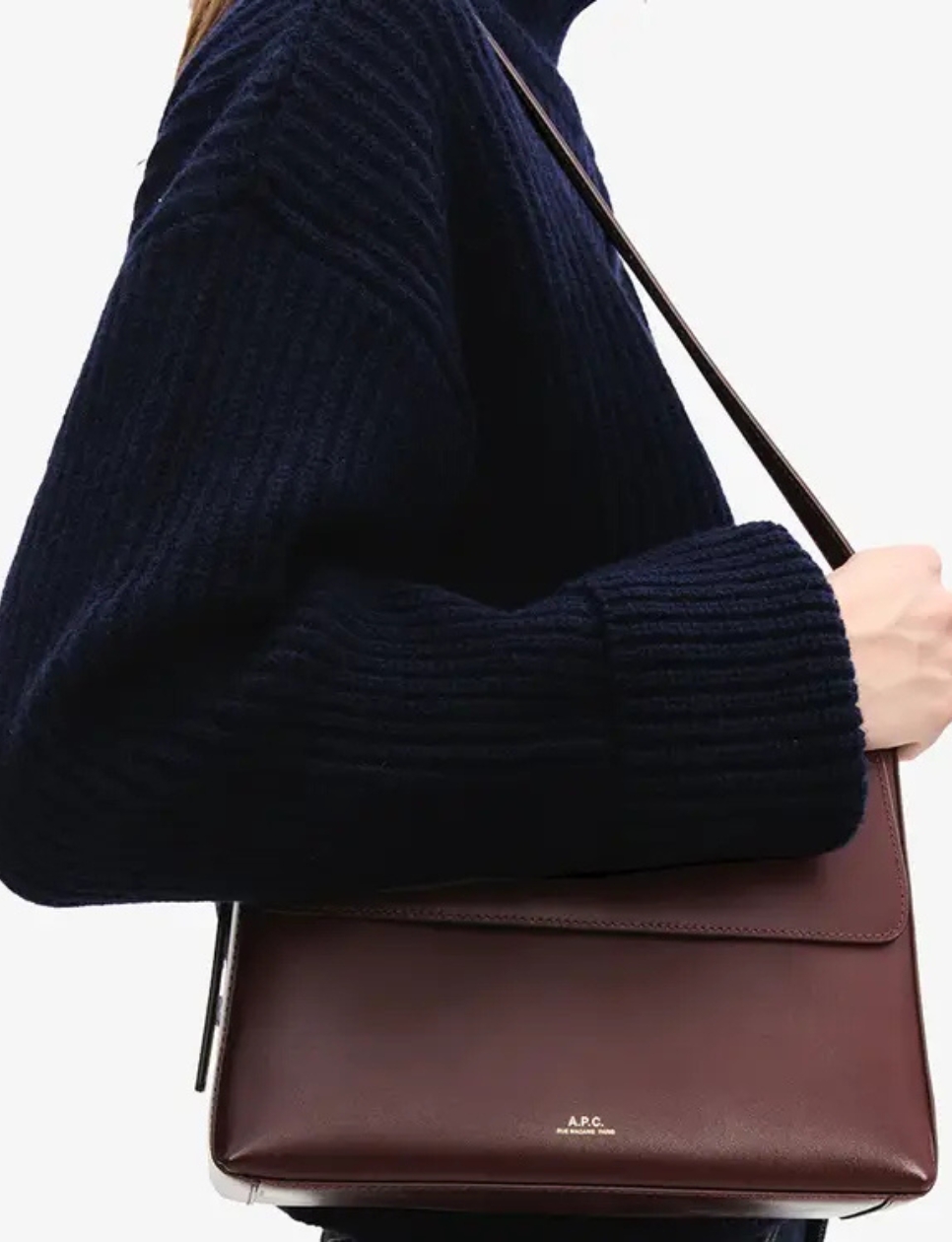 4. A.P.C. Virginie Large Flap Bag Vino