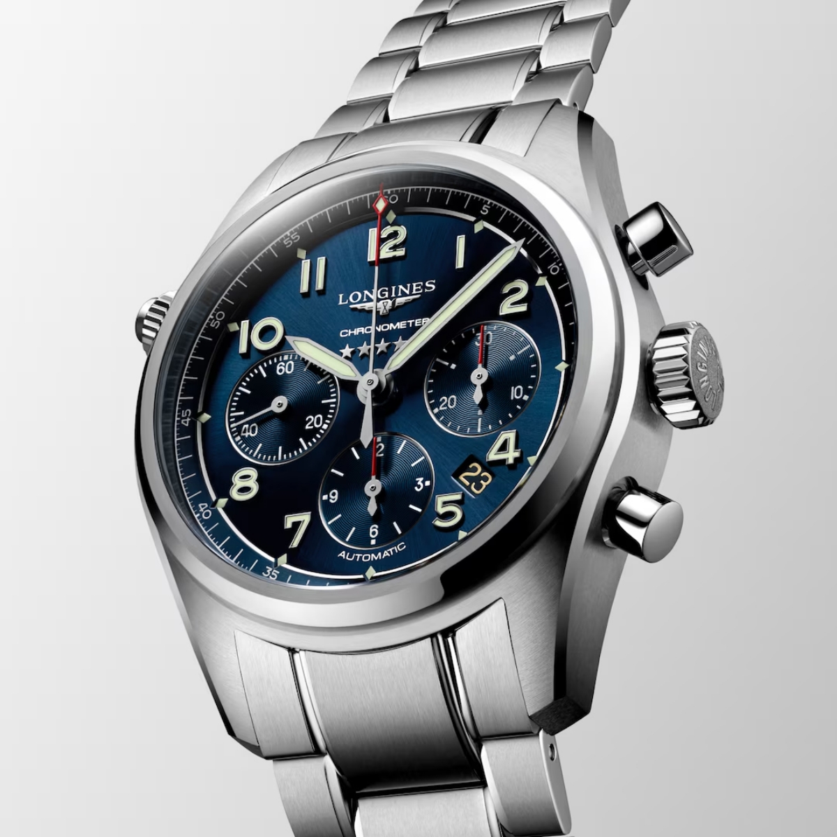 3. Longines Spirit Chronograph dan Zulu Time