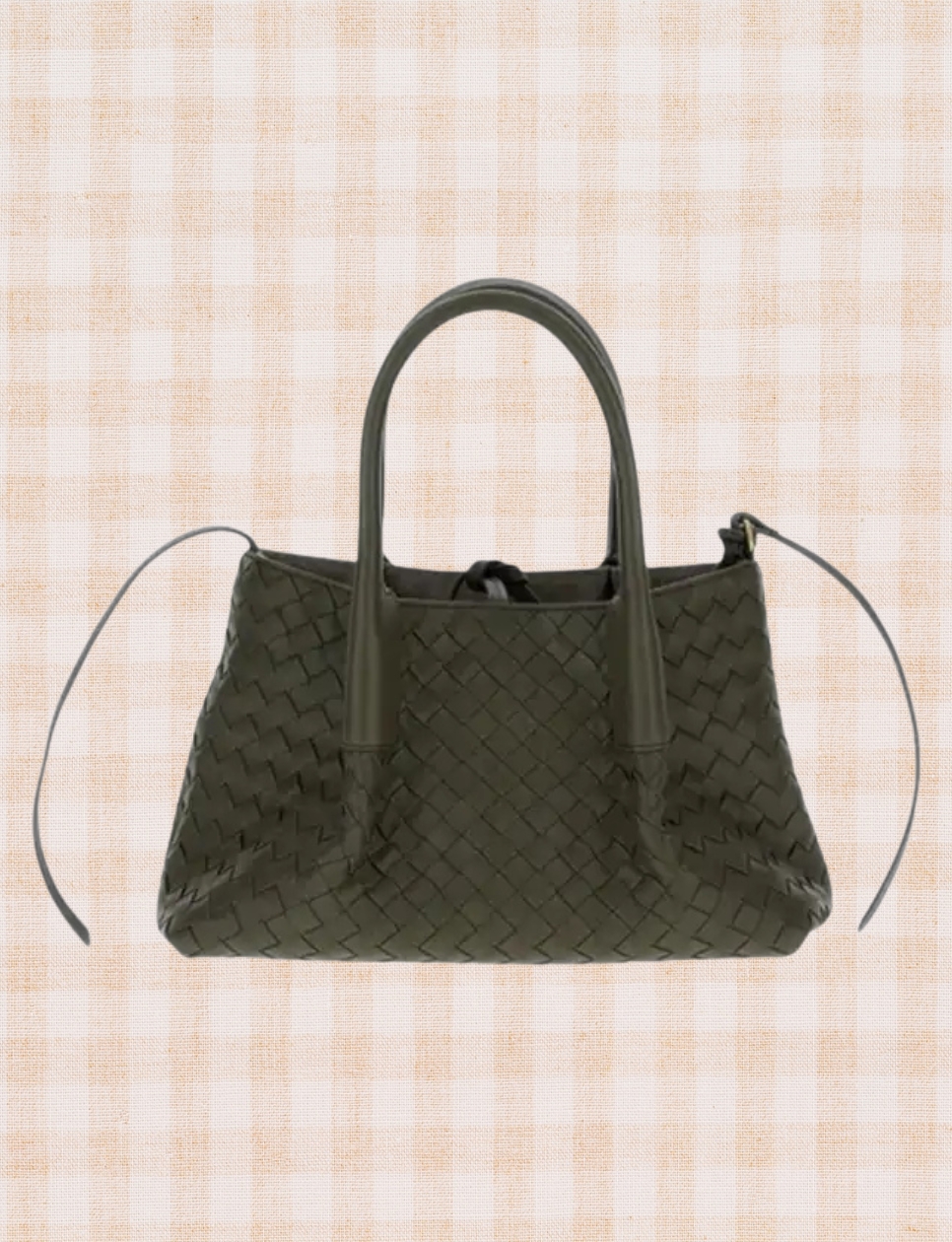 9. Bottega Veneta Small Pinacoteca Tote Bag Khaki