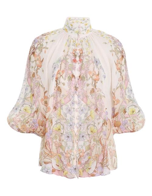 Zimmerman - Jeannie Bracelet Billow Blouse Floral Swirl