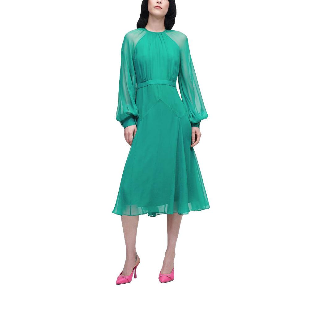 Karl Lagerfeld - Silk Midi Dress Evergreen