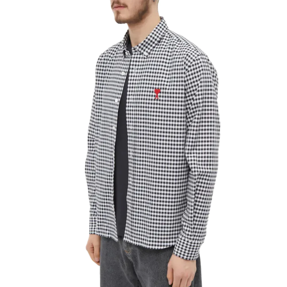 Ami de Coeur Button Down Shirt Stripped Detail Nautic Blue/White