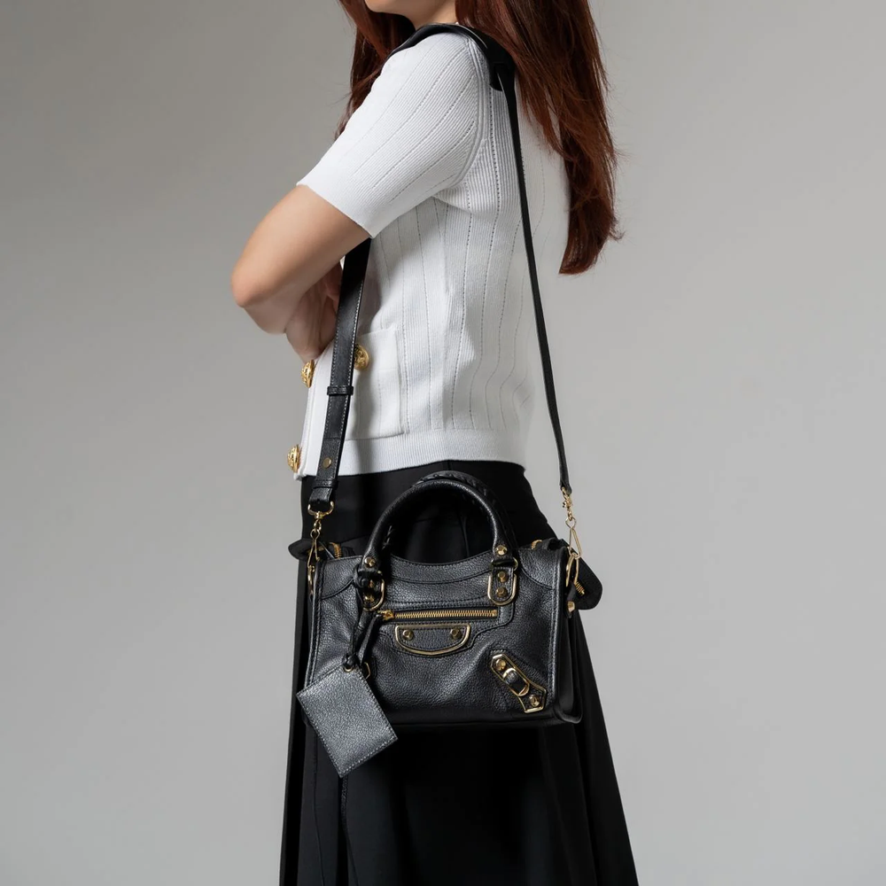 Balenciaga Classic Mini City Edge Black Ghw