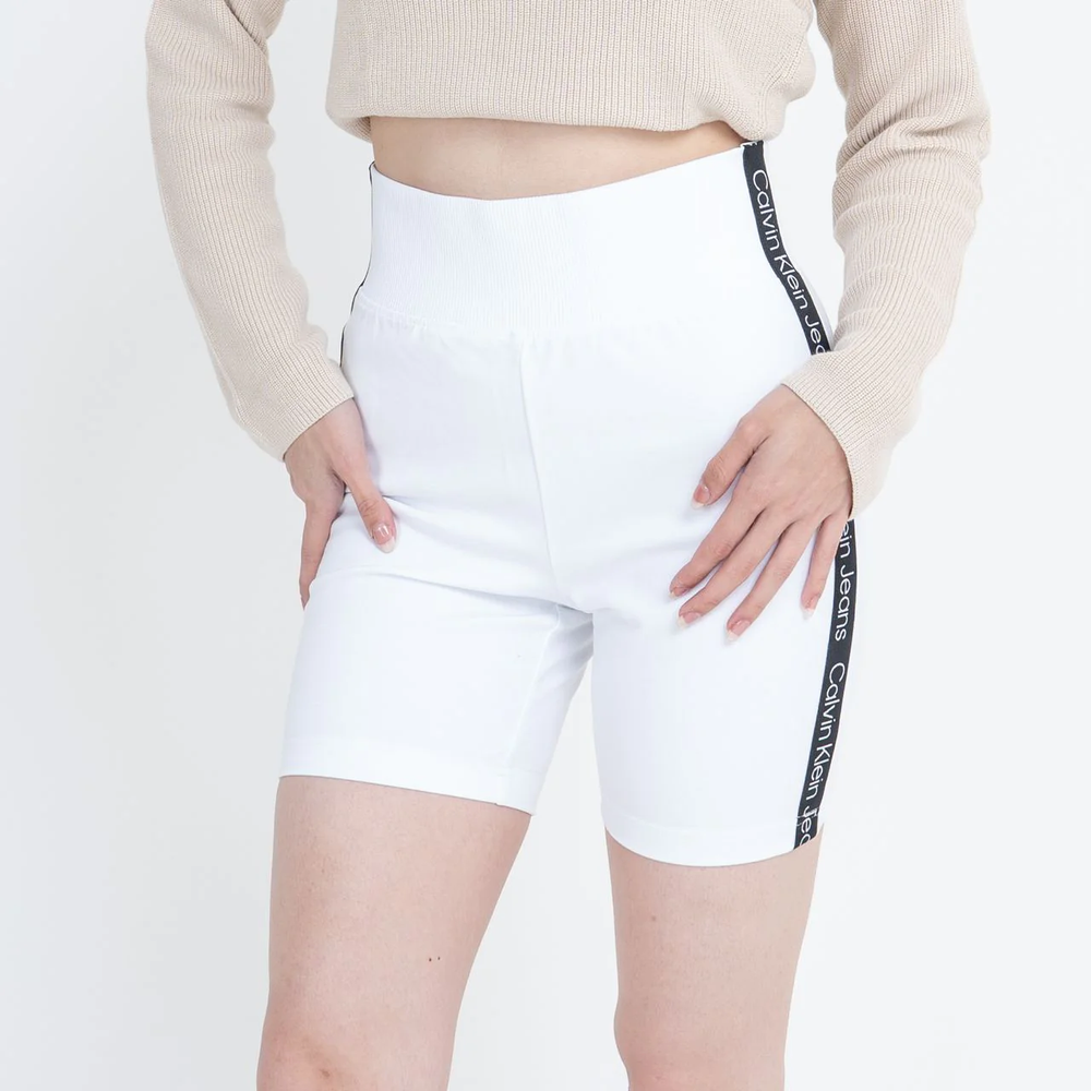Calvin Klein Logo Tape Milano Cycling Short White