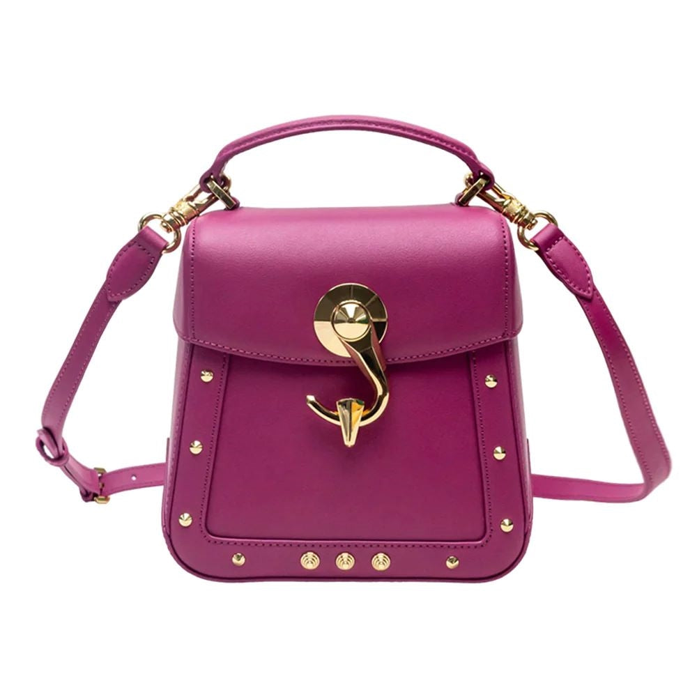 Dell'Est Trunkino Small Top Handle Shoulder Bag Solid Fuchsia