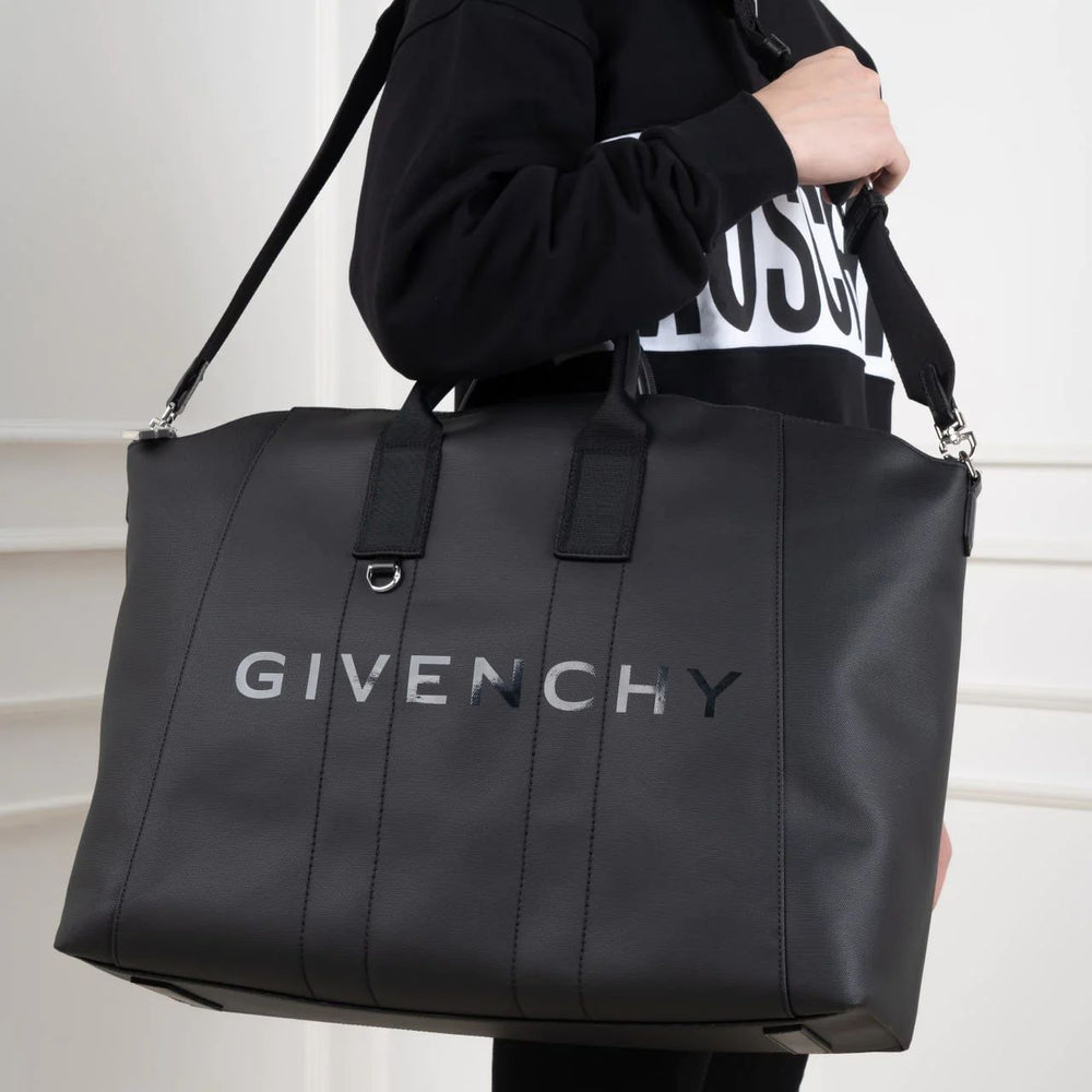 Givenchy Medium Antigona Sport Bag Coated Canvas Leather Black