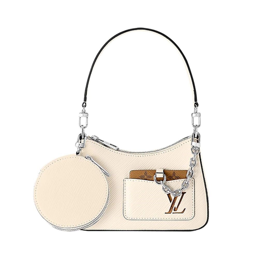 Louis Vuitton Marellini Bag Epi Grained Leather White Shw