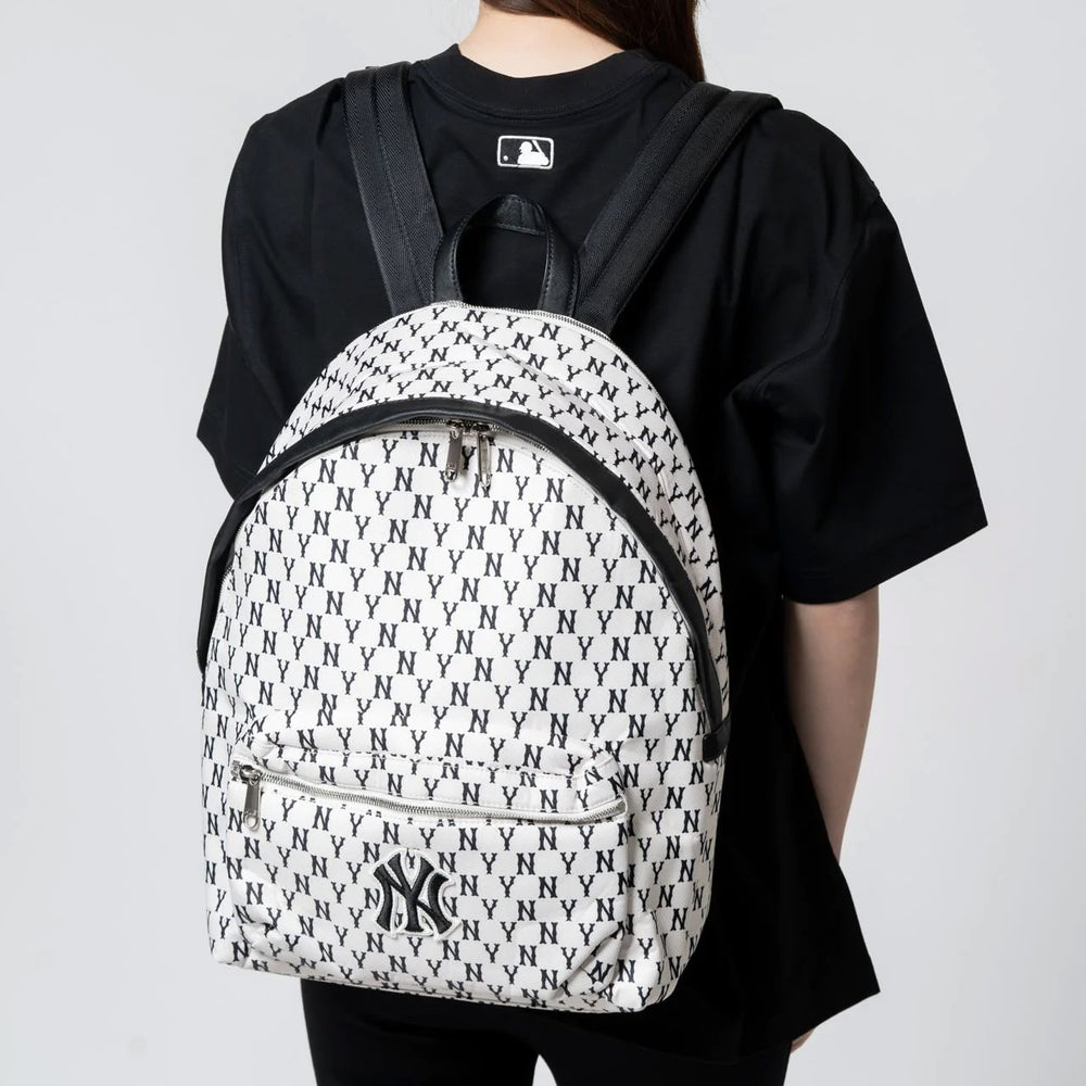 MLB NY Yankees Monogram Backpack Cream