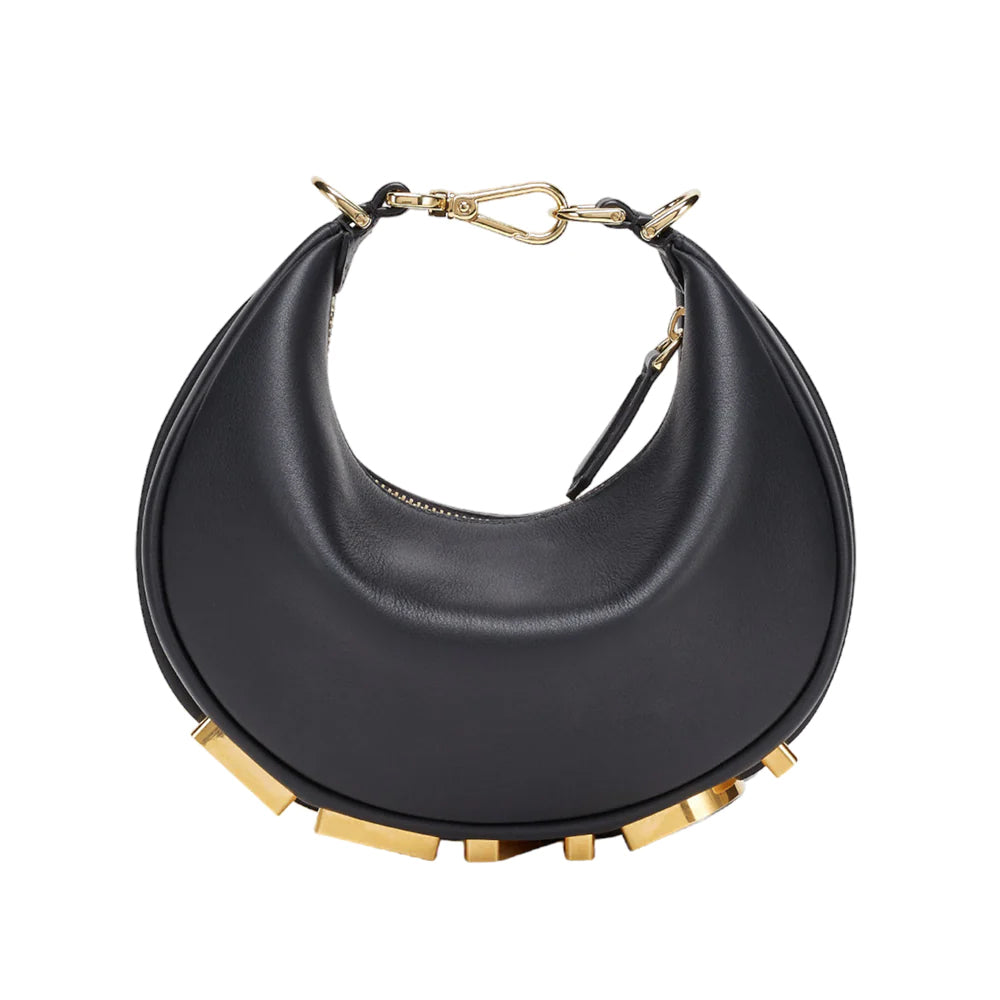 Fendi F'graphy Mini Hobo Bag Black