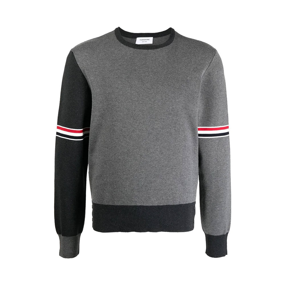Thom Browne Color Block Sweater Jumper Black Grey