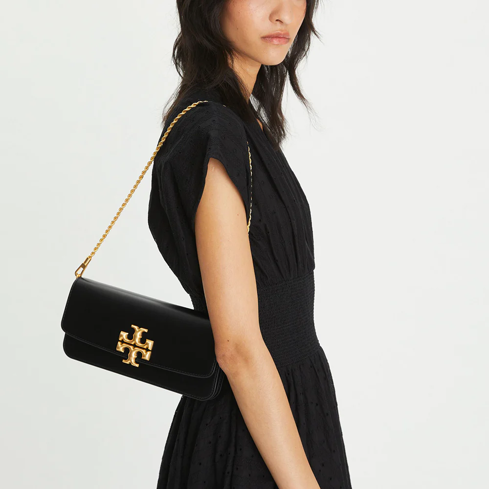 Eleanor Long Clutch Chain Bag Black