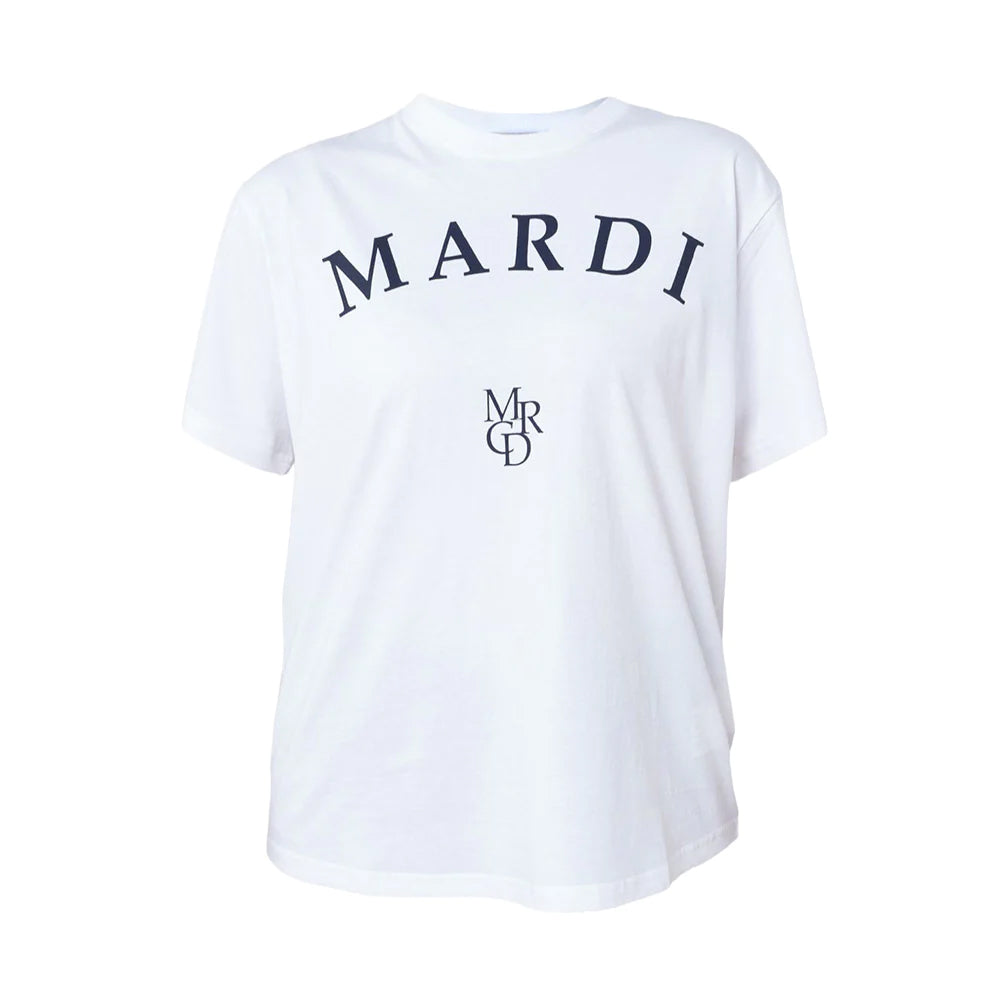 Mardi Mercredi Logo MRCD Tee T-Shirt White/Navy