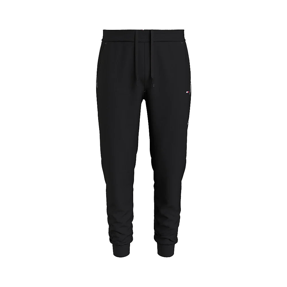 Tommy Hilfiger Sport Contrast Piping Cuffed Jogger Pants Black 