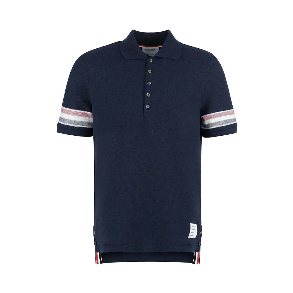 Thom Browne Chest RWB Polo Shirt Medium Navy