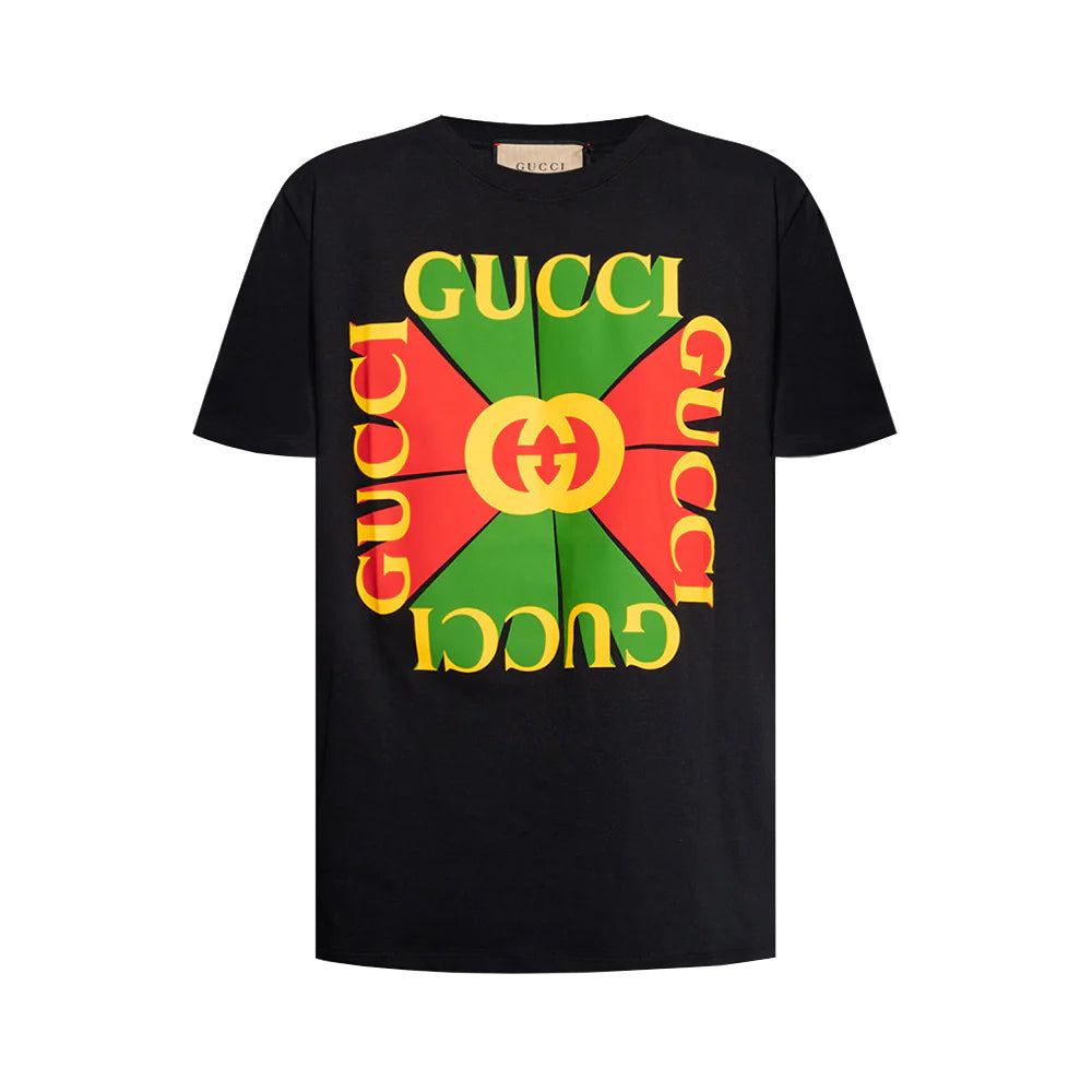 Gucci Vintage Logo Print T-Shirt Black