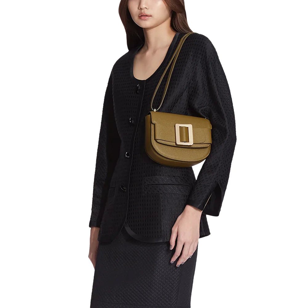 Boyy Buckle Saddle Epsom Leather Nutmeg Ghw